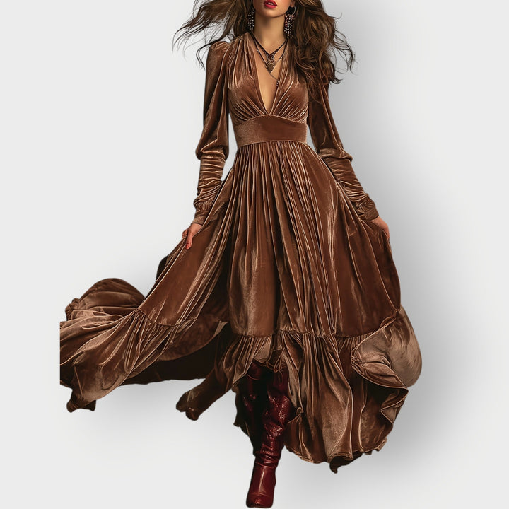 Soleil | Luxurious Velvet Maxi Dress