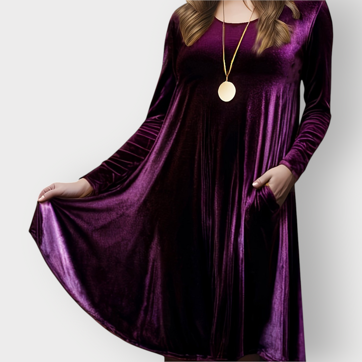 Valeria | Luxurious Velvet Swing Dress