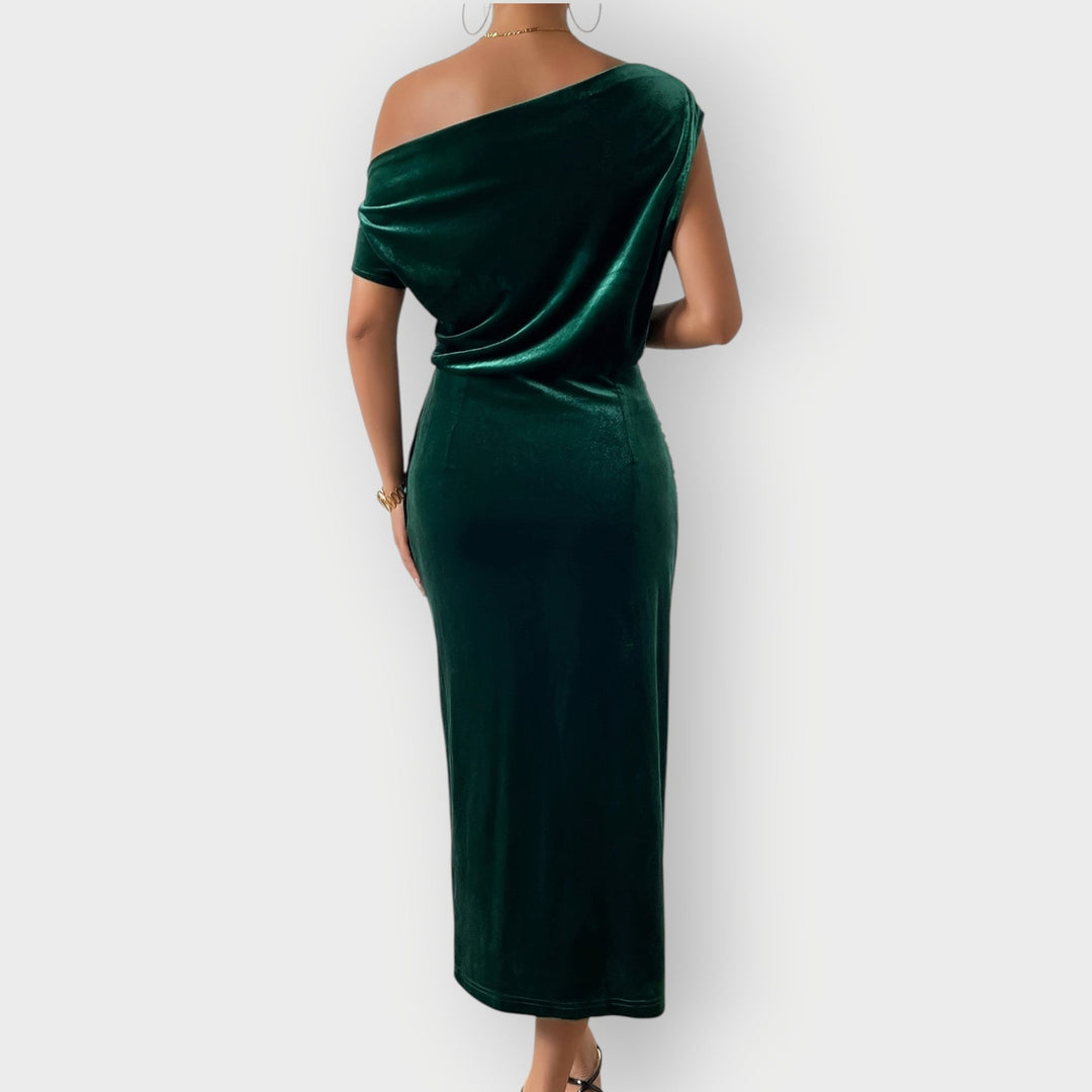 Serena | Luxe Off-Shoulder Midi Dress