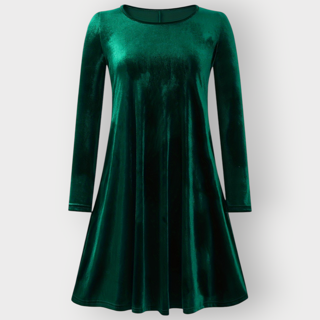 Valeria | Luxurious Velvet Swing Dress