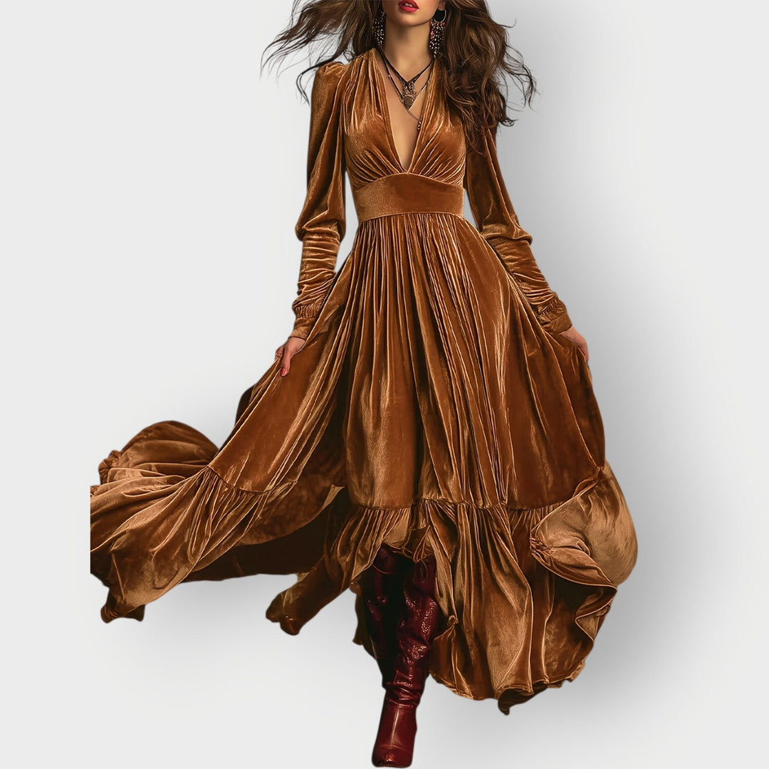 Soleil | Luxurious Velvet Maxi Dress