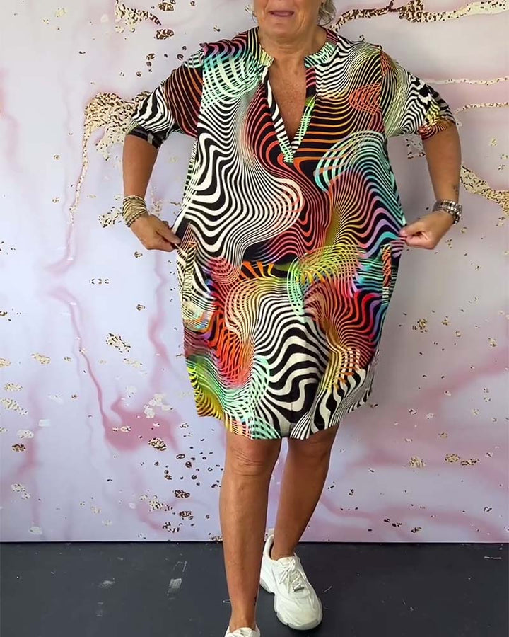 Eliane | Abstract Flow Dress