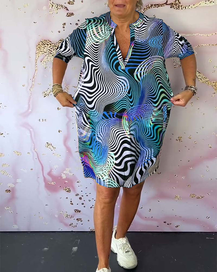Eliane | Abstract Flow Dress