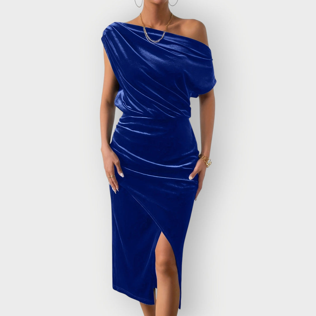 Serena | Luxe Off-Shoulder Midi Dress