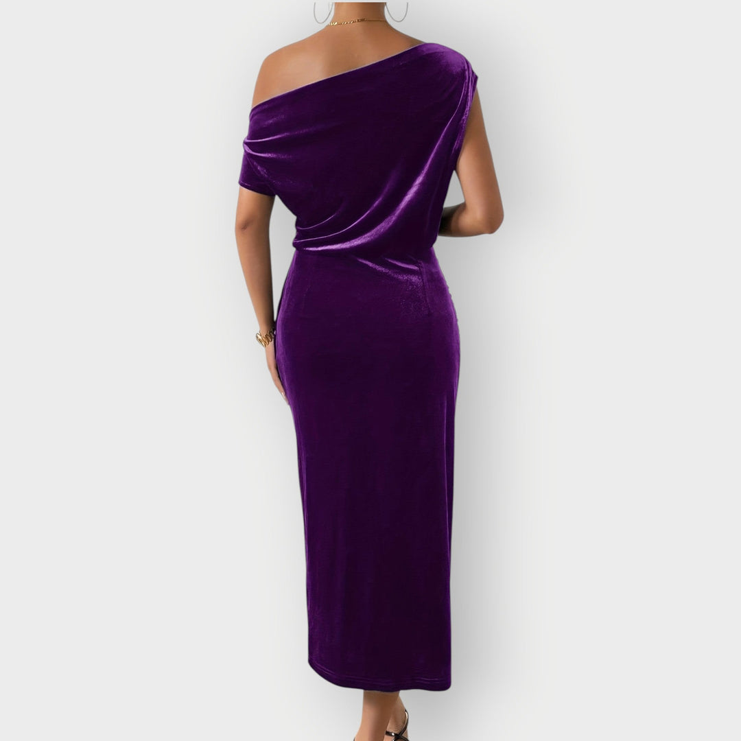 Serena | Luxe Off-Shoulder Midi Dress