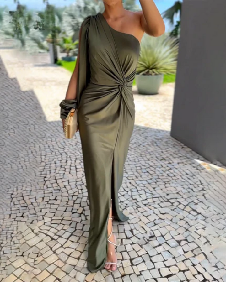 Aurelia | One-Shoulder Draped Maxi Dress