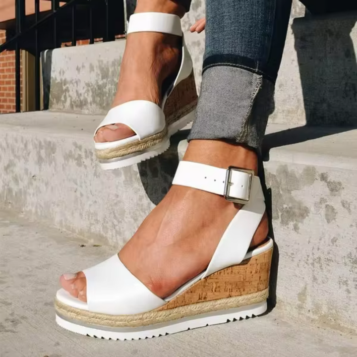 Sophie - Adjustable Wedge Strap Sandals