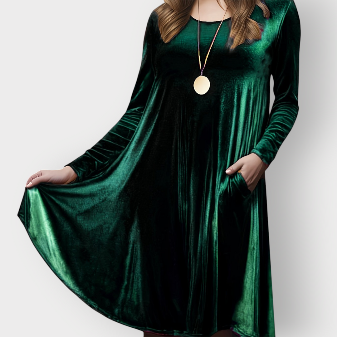 Valeria | Luxurious Velvet Swing Dress