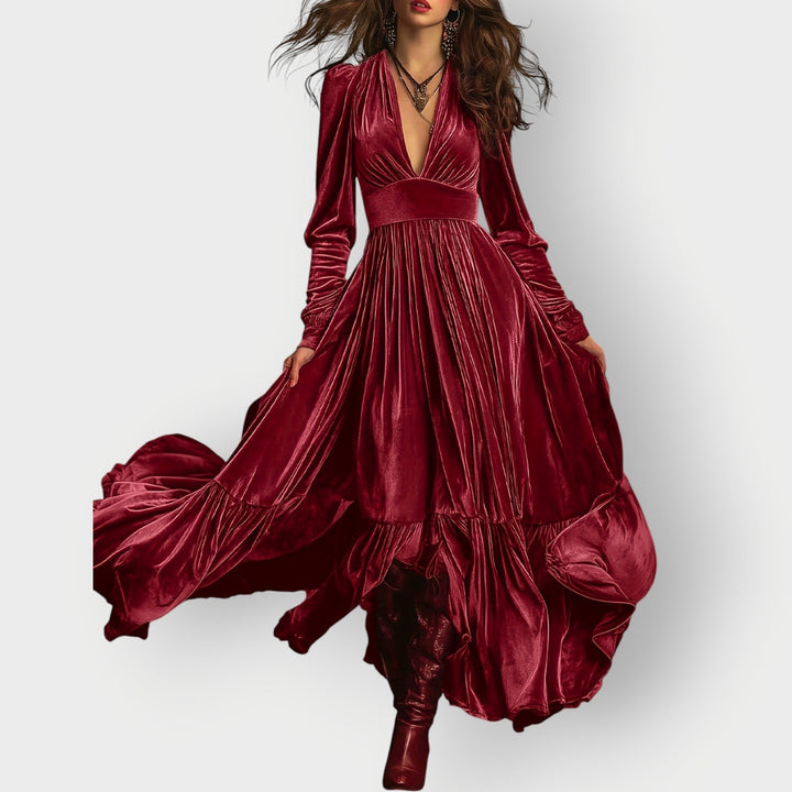 Soleil | Luxurious Velvet Maxi Dress