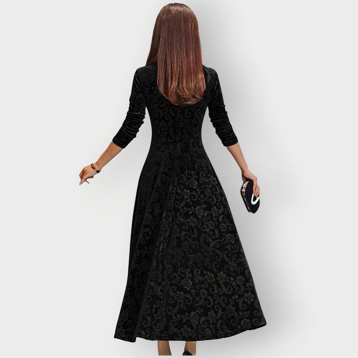 Helena | Vintage Jacquard Midi Dress