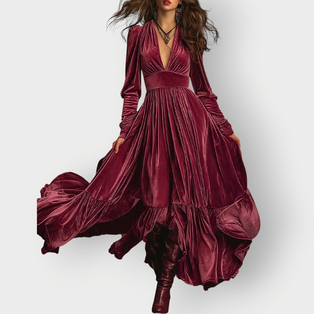Soleil | Luxurious Velvet Maxi Dress