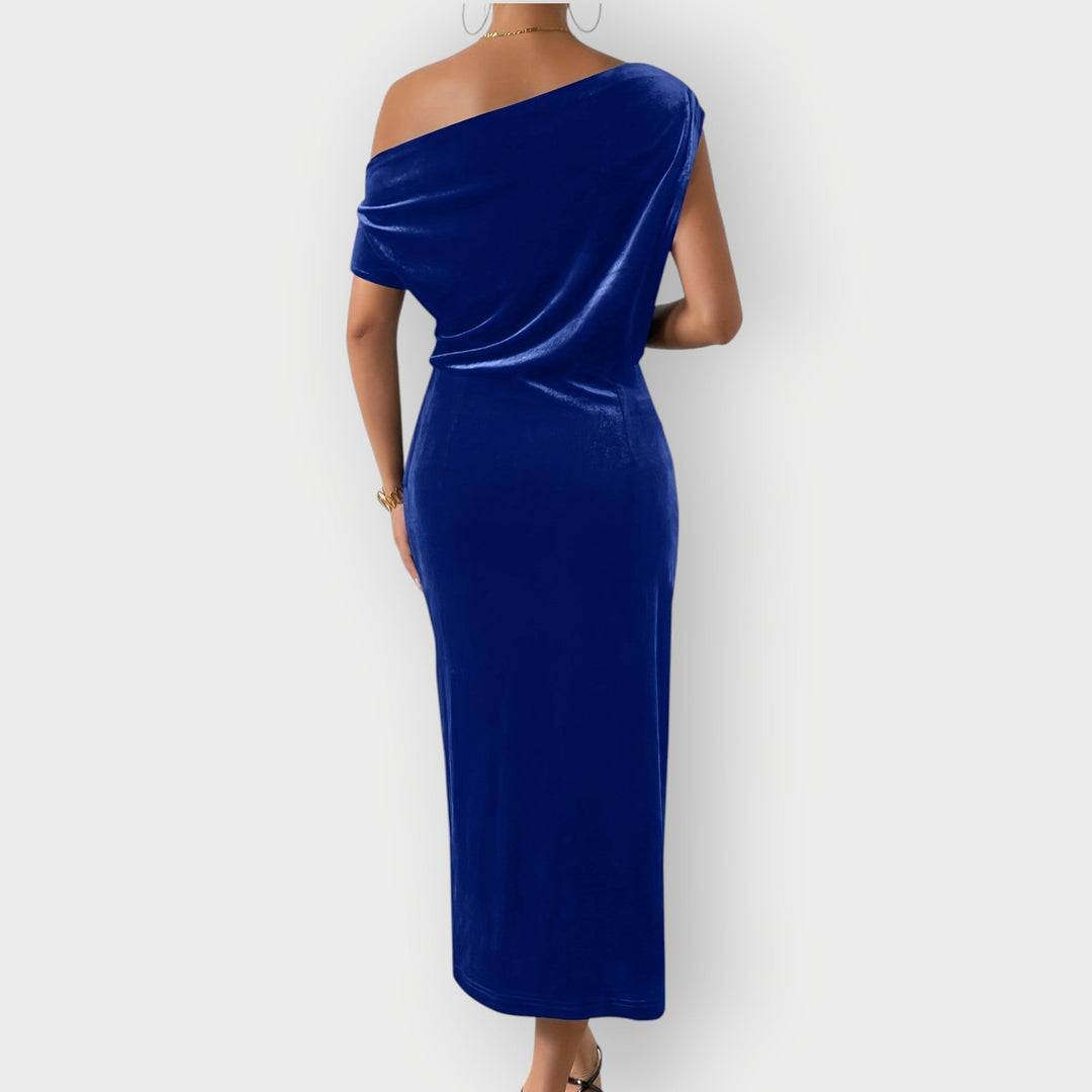 Serena | Luxe Off-Shoulder Midi Dress