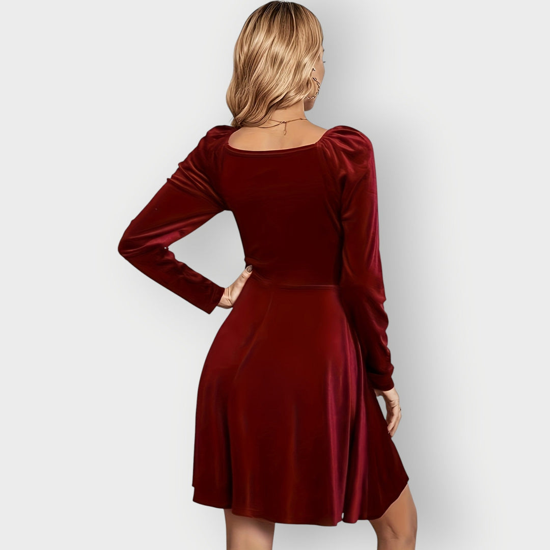 Luna | Luxe Velvet Skater Dress