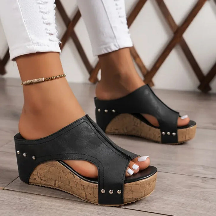 Zoe - Supportive Open-Toe Wedge Sandals