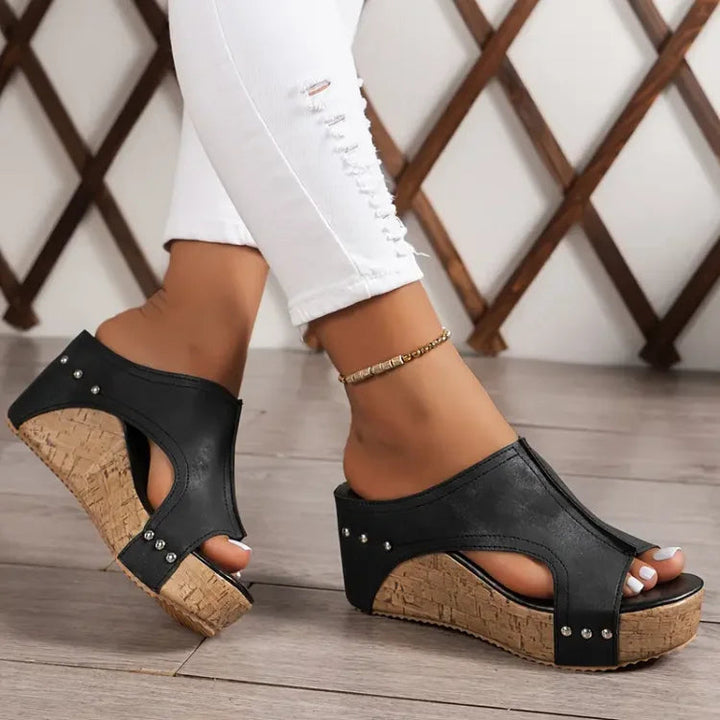 Zoe - Supportive Open-Toe Wedge Sandals