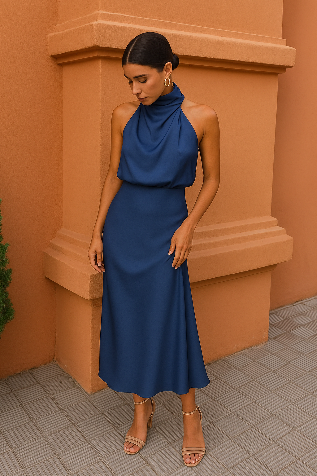 Selene | Sculpted Drape Gown