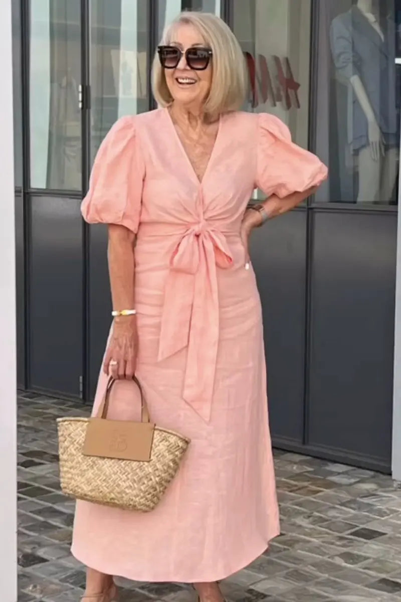 Elodie | Refined Tie-Front Dress