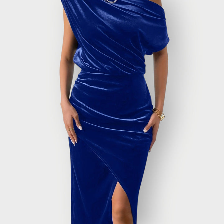 Serena | Luxe Off-Shoulder Midi Dress