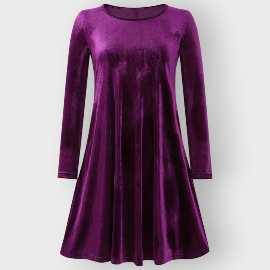 Valeria | Luxurious Velvet Swing Dress