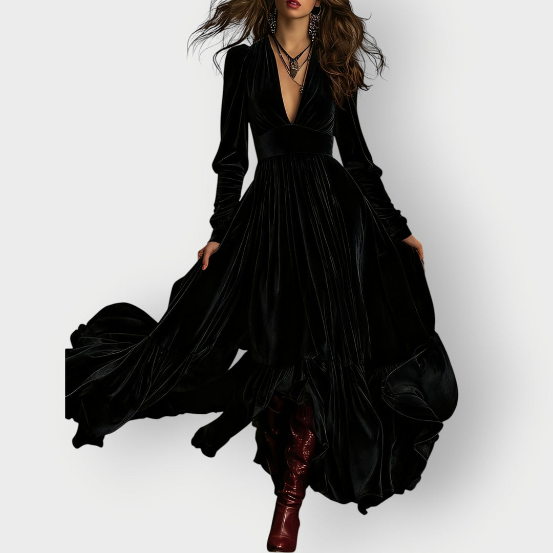 Soleil | Luxurious Velvet Maxi Dress