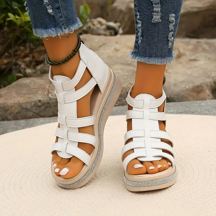 Ariana - Sparkling Open Wedge Sandals