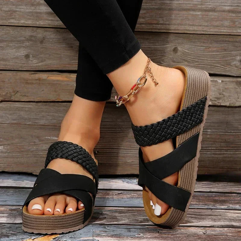 Nina - Cushioned Open Platform Sandals