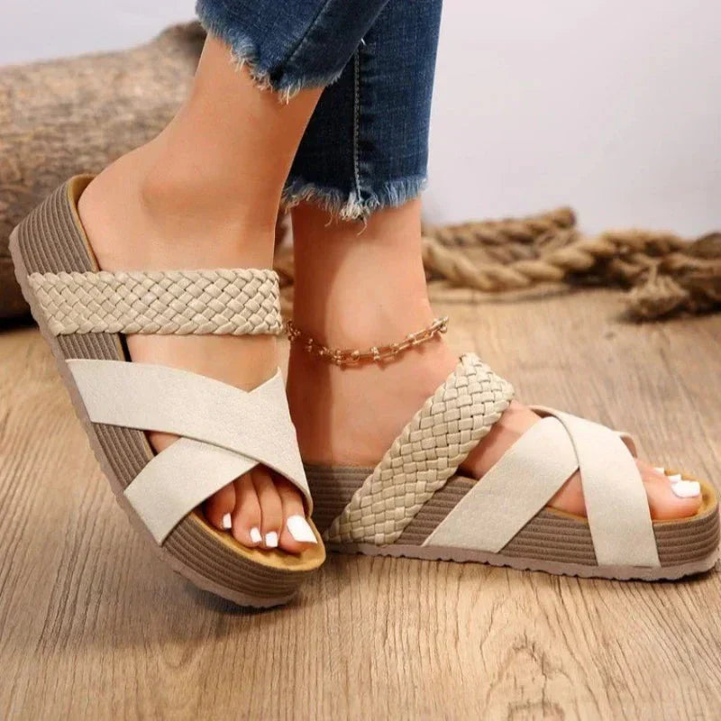 Nina - Cushioned Open Platform Sandals